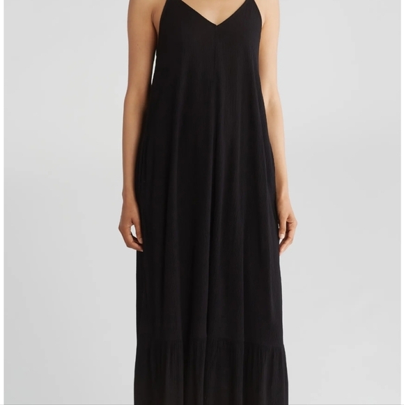 Nordstrom Rack Lovestitch gauze Maxi Dress Hibiscus S/M - Picture 2 of 8